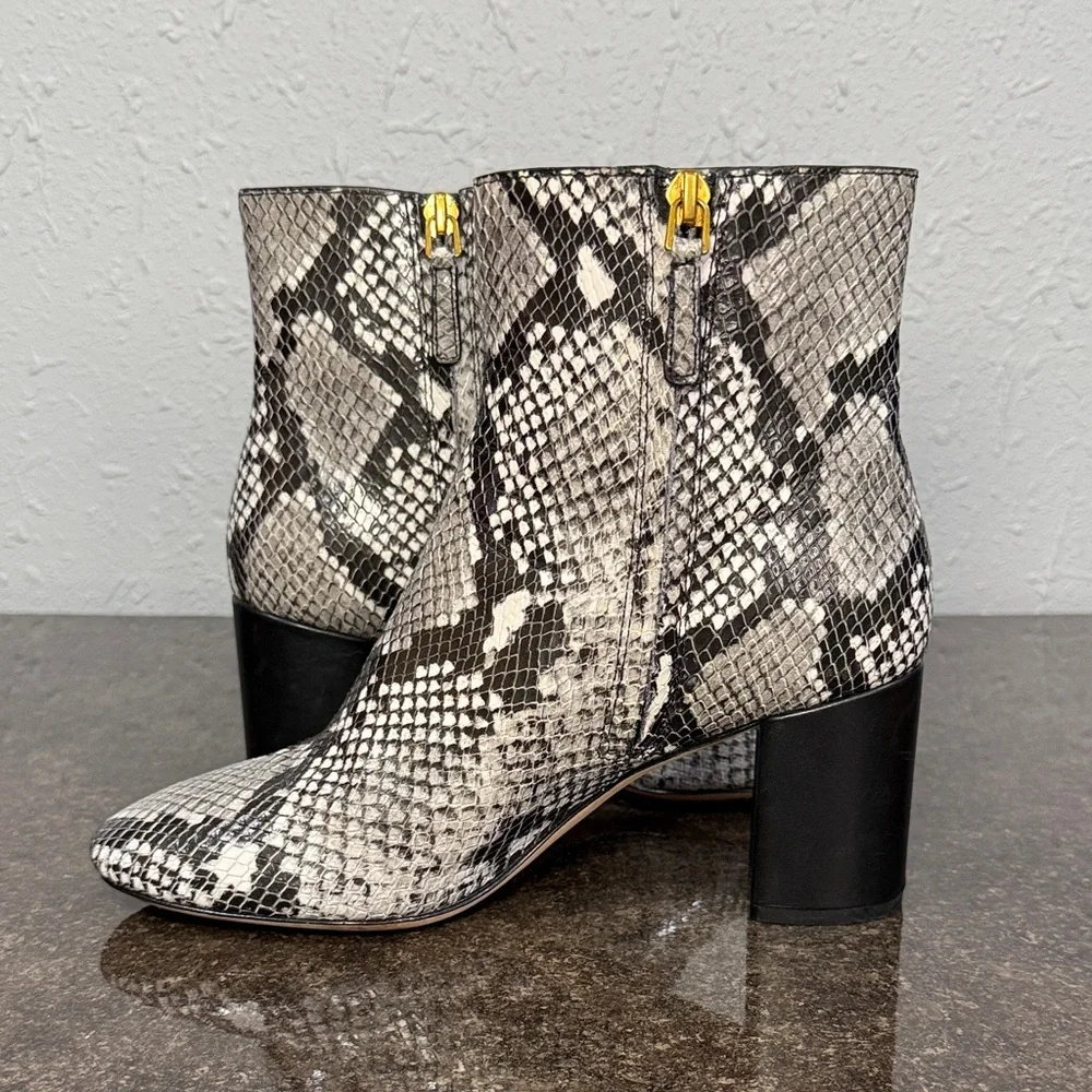 Tory Burch‎ Brooke Roccia Snake Print Leather Boots